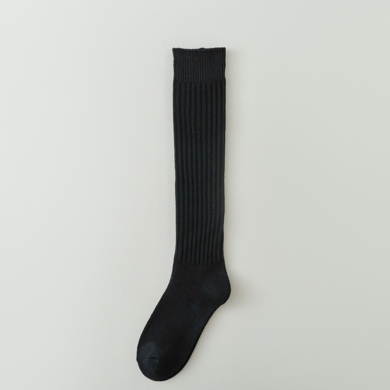 Womens Ribbed Knit Crew Socks Winter Fashion Persian wool Middle Tube Sock